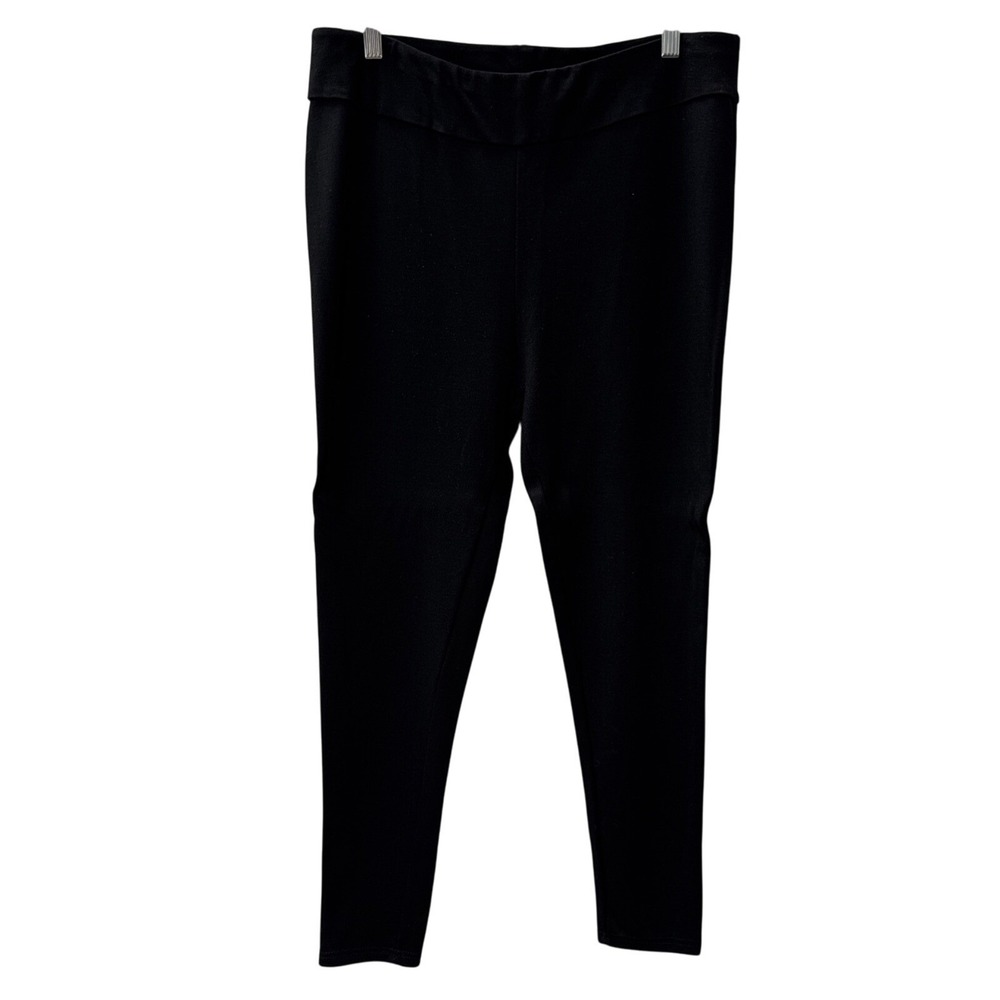 VINTAGE VIOLET Black High‎ Waist Leggings Pants Plus Size 1X